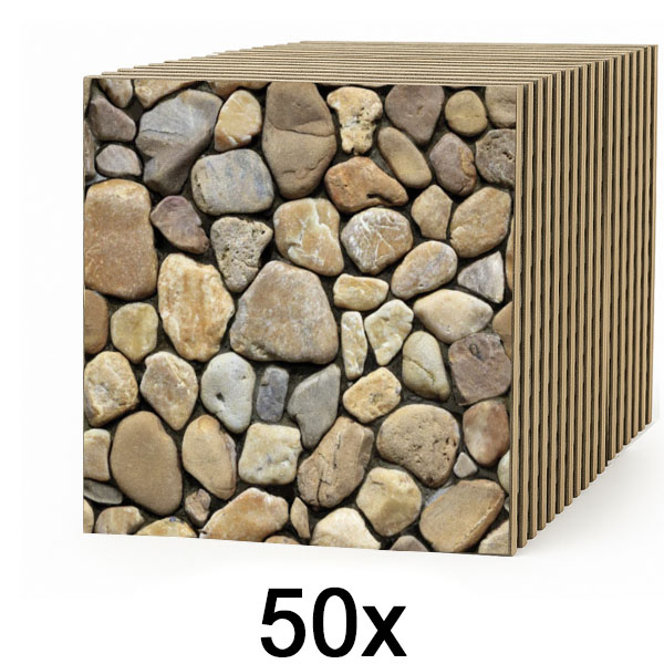 5x 3D ѕидни плочки со ефект на камен – одлепи и залепи | STONEBLOCKS