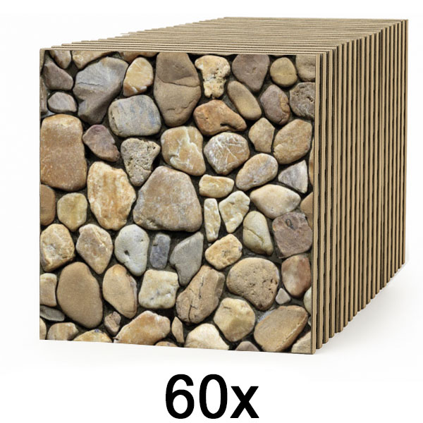 6x 3D ѕидни плочки со ефект на камен – одлепи и залепи | STONEBLOCKS