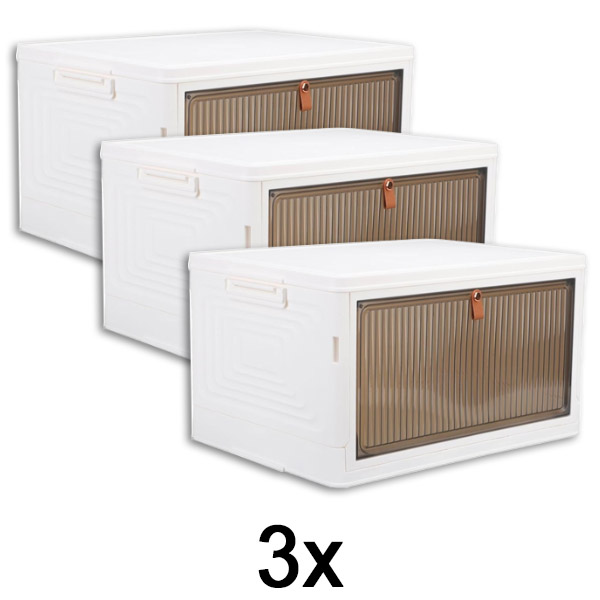 3x Кутија за складирање со капак – готова за 2 минути, без алати | ORGABOX