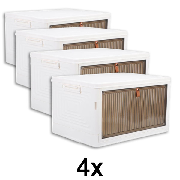 4x Кутија за складирање со капак – готова за 2 минути, без алати | ORGABOX