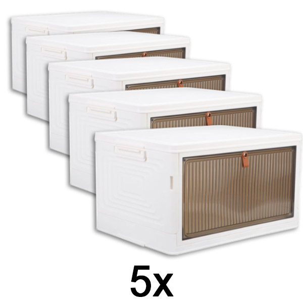 5x Кутија за складирање со капак – готова за 2 минути, без алати | ORGABOX