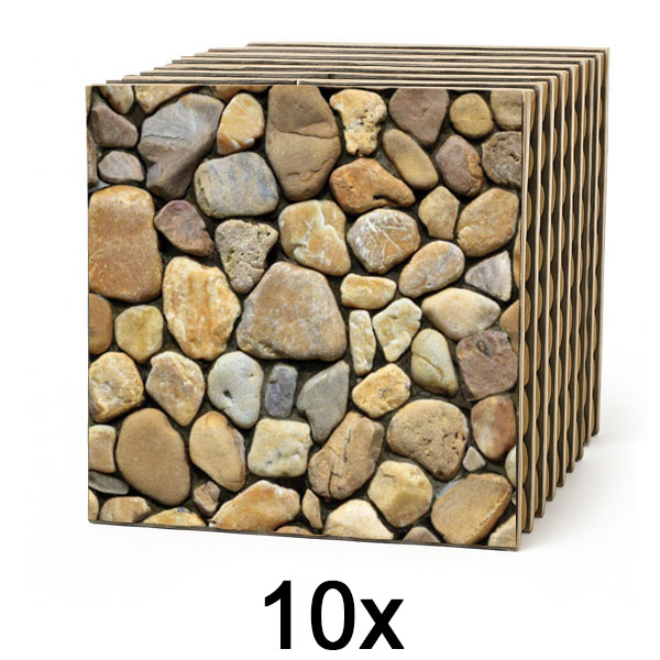 1x 3D ѕидни плочки со ефект на камен – одлепи и залепи | STONEBLOCKS