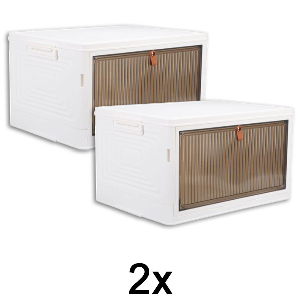 2x Кутија за складирање со капак – готова за 2 минути, без алати | ORGABOX