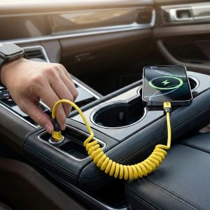 4-во-1 повлеклив кабел за полнење - 65W, 1.5 m, USB-C + Lightning | SPRINTCHARG